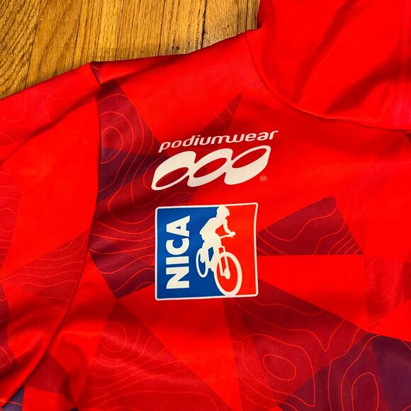 Podium Wear Hoodie Adult XL Red Coach NICA Sweatshirt Performance - Picture 2 of 7